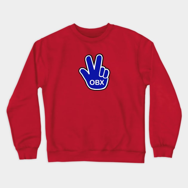 OBX Blue Hand Wave Crewneck Sweatshirt by Trent Tides